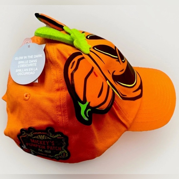 Disney 2024 MICKEY MOUSE 🎃 Pumpkin Glow in the Dark Baseball Hat Adult Size NEW - Picture 5 of 11